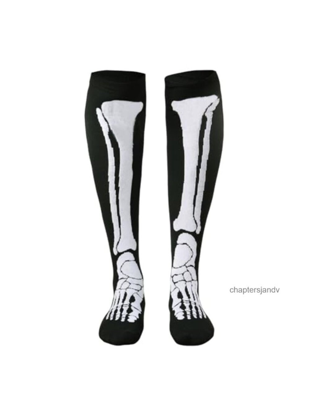 Junely Compression Knee High Socks Skeleton Nylon Halloween
